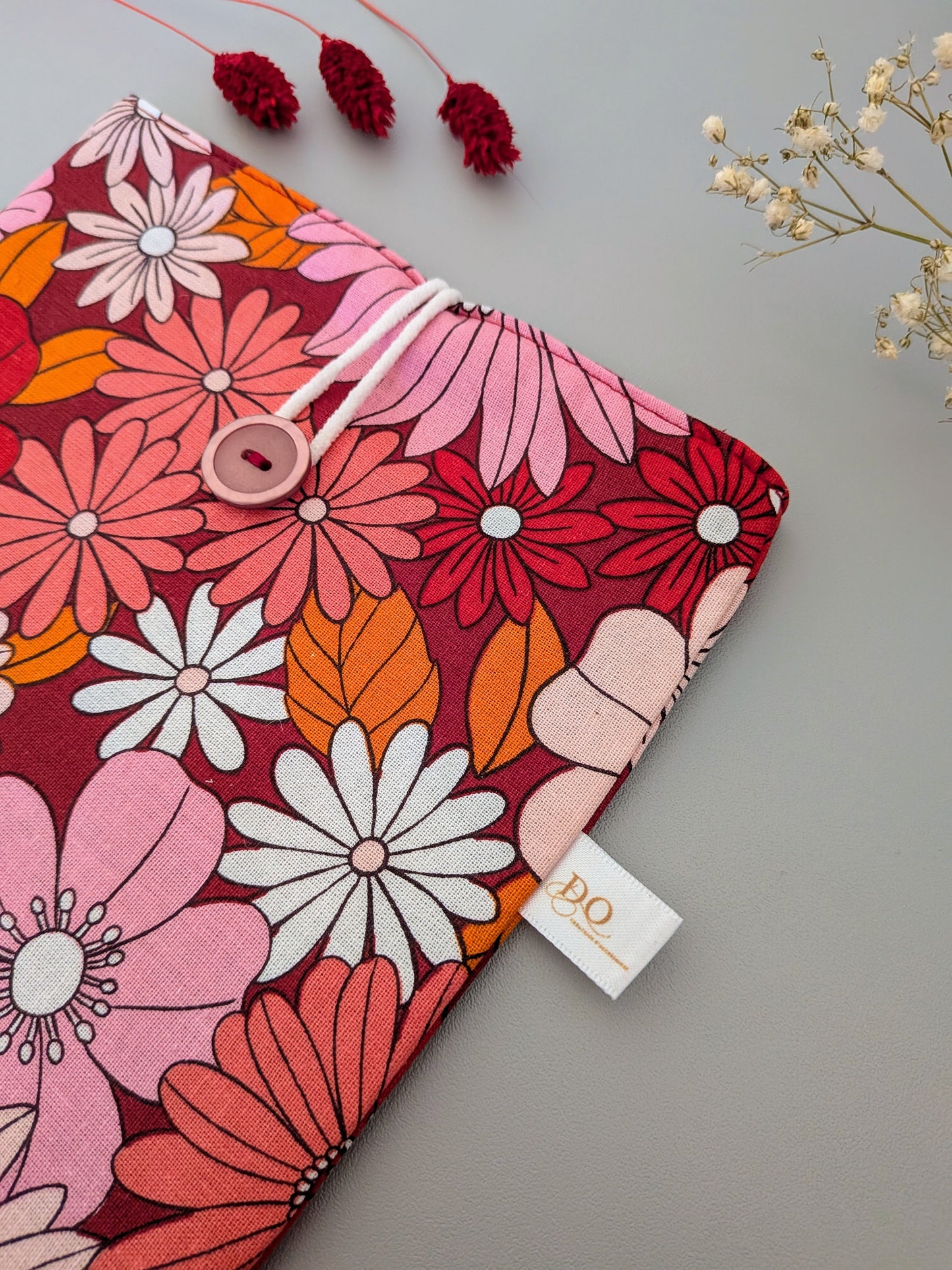Protège-livre de poche - modèle fleuri rétro