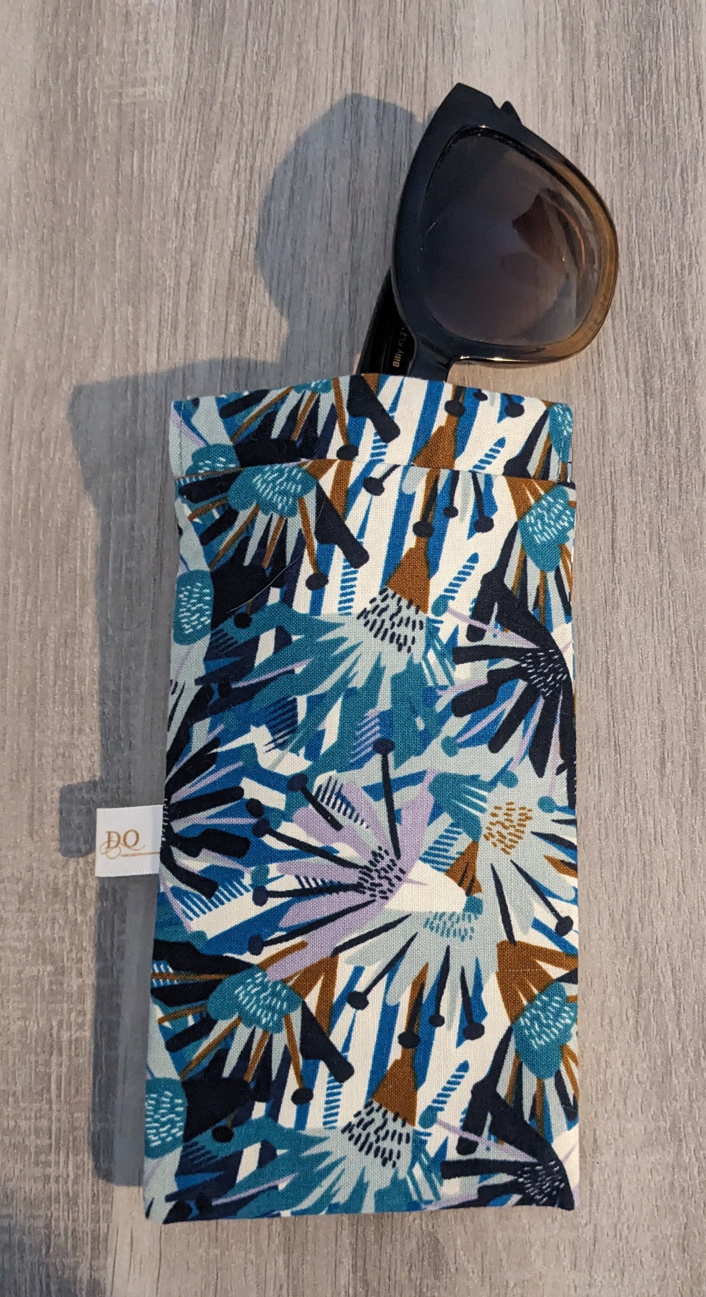 Etui à lunettes blue/flowers