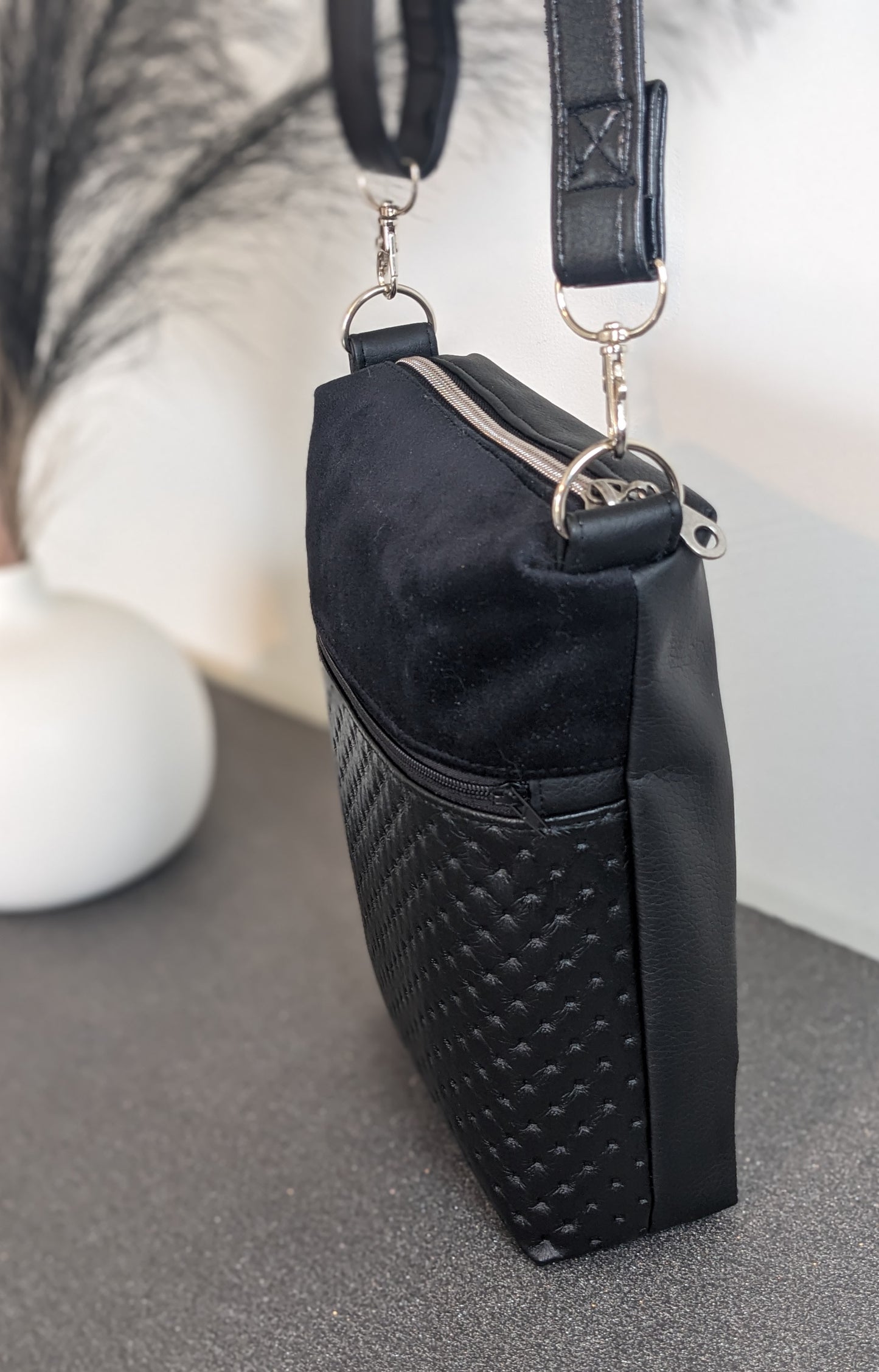SAC ZIP-ZIP petit format, noir, multimatières