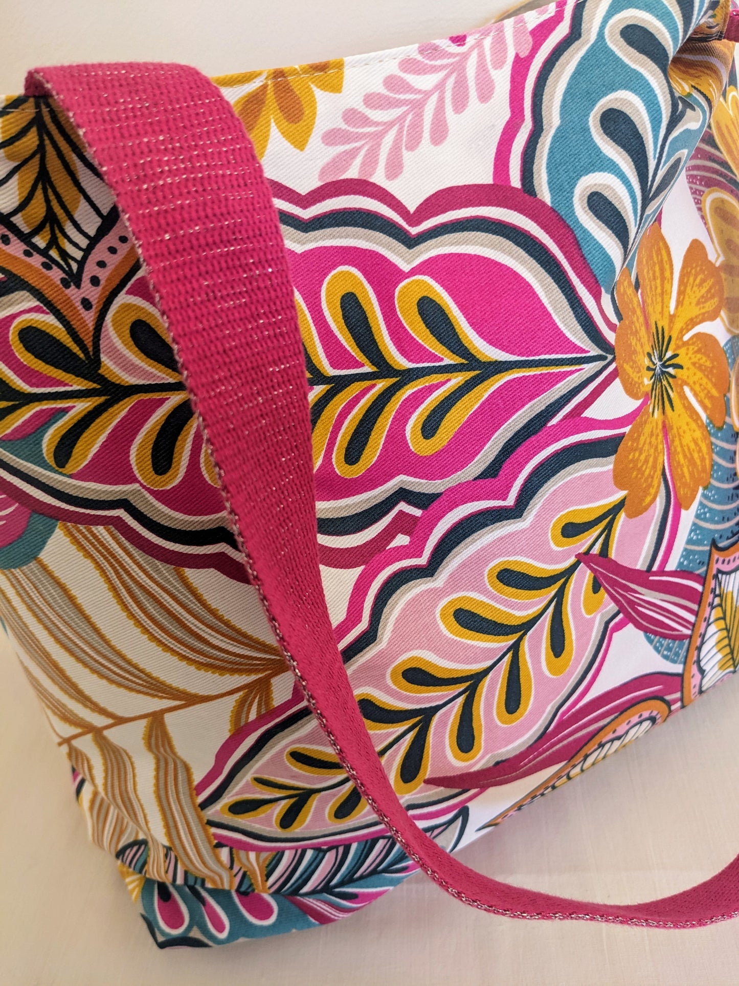 Sac cabas/de plage enduit Tropical