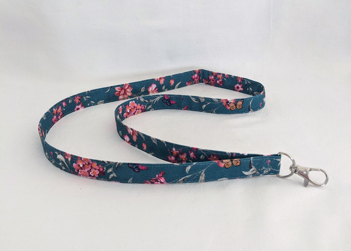 Tour de cou - Porte-clés/Porte badge - Modèle Jardin fleuri