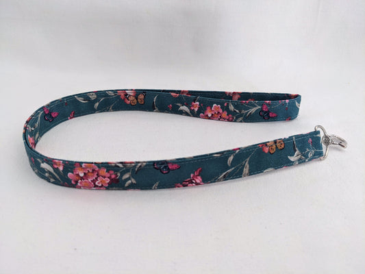 Tour de cou - Porte-clés/Porte badge - Modèle Jardin fleuri