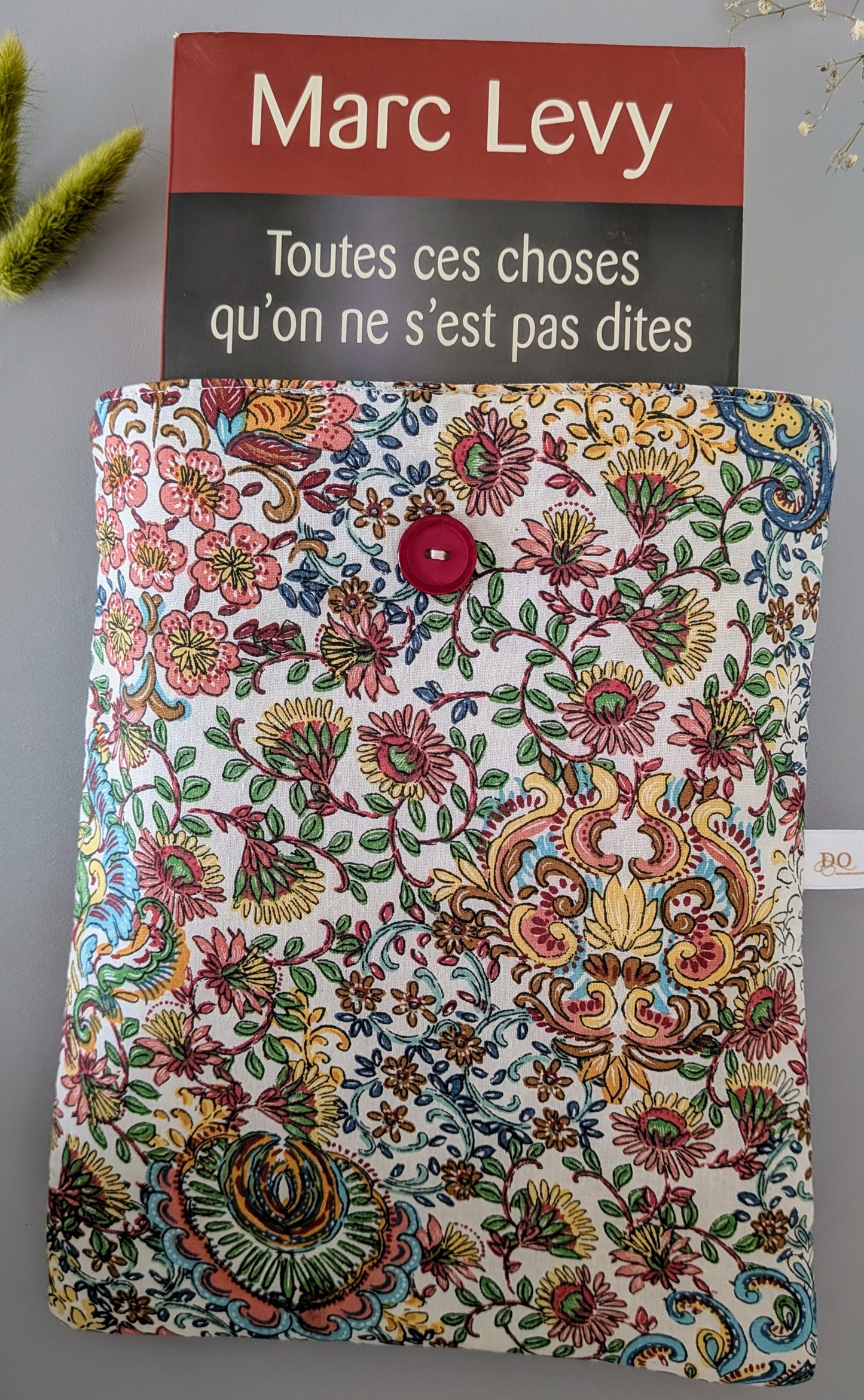 Housse tablette ou protège-livre grand format - modèle Bohème chic