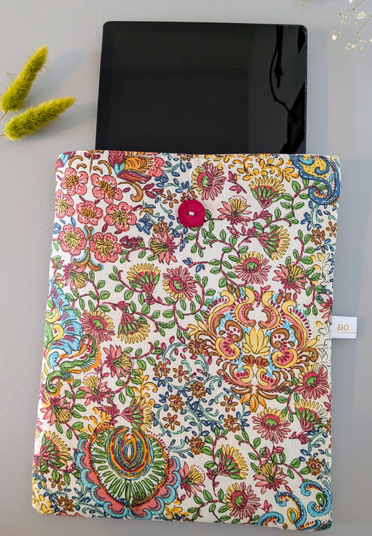Housse tablette ou protège-livre grand format - modèle Bohème chic
