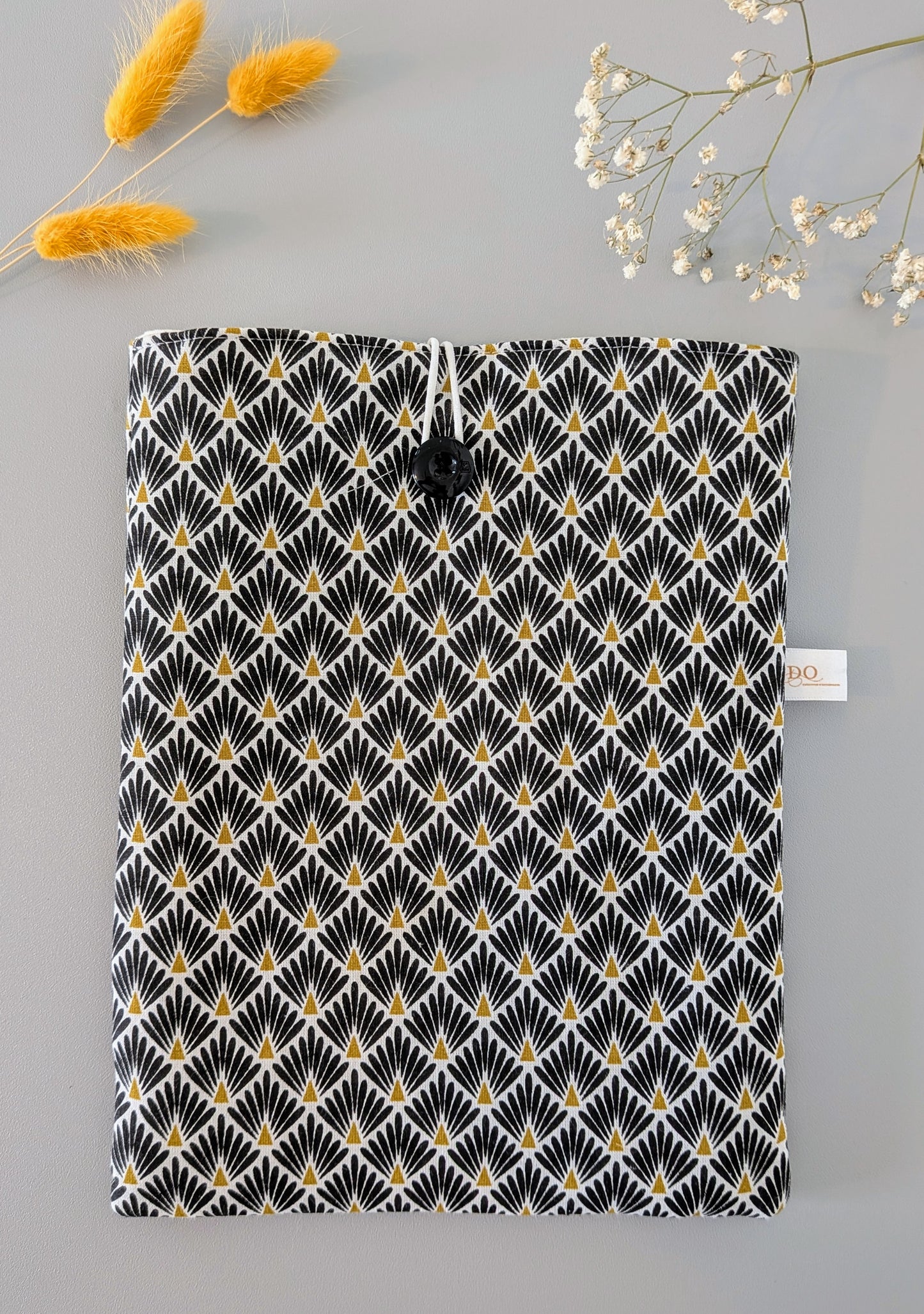 Housse tablette ou protège-livre grand format - modèle Art déco