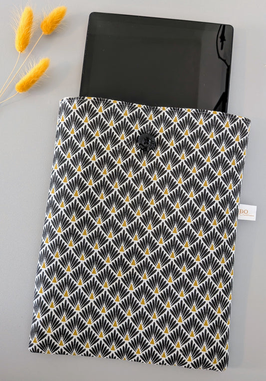 Housse tablette ou protège-livre grand format - modèle Art déco
