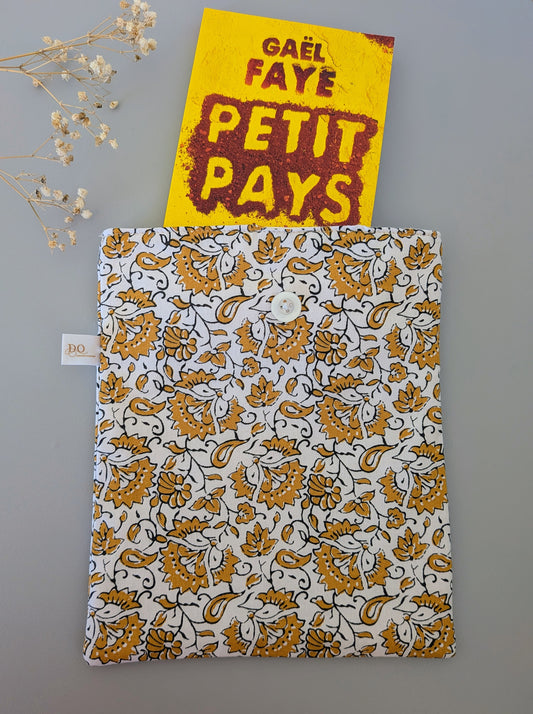 Protège-livre de poche - modèle fleurs de moutarde