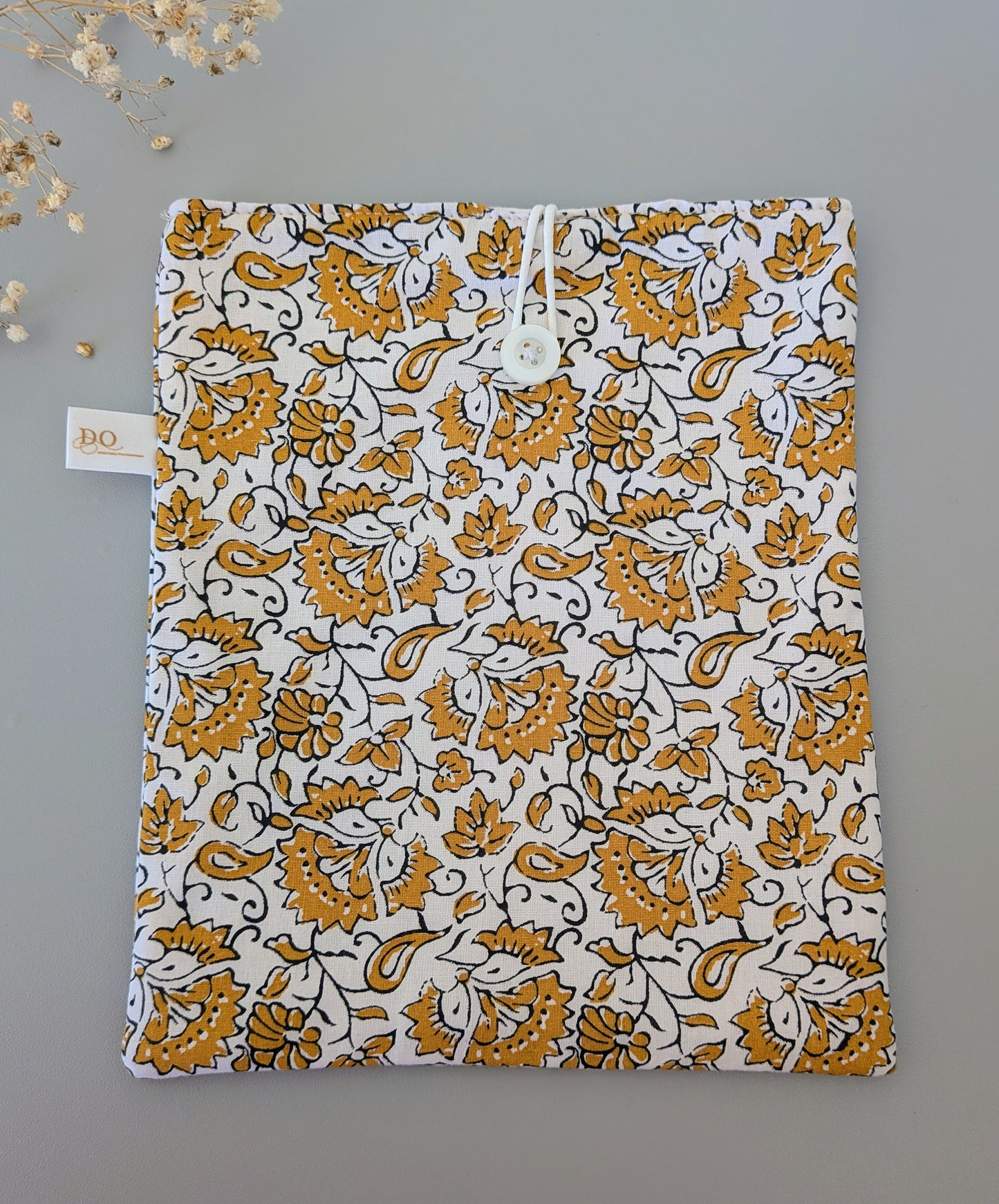 Protège-livre de poche - modèle fleurs de moutarde