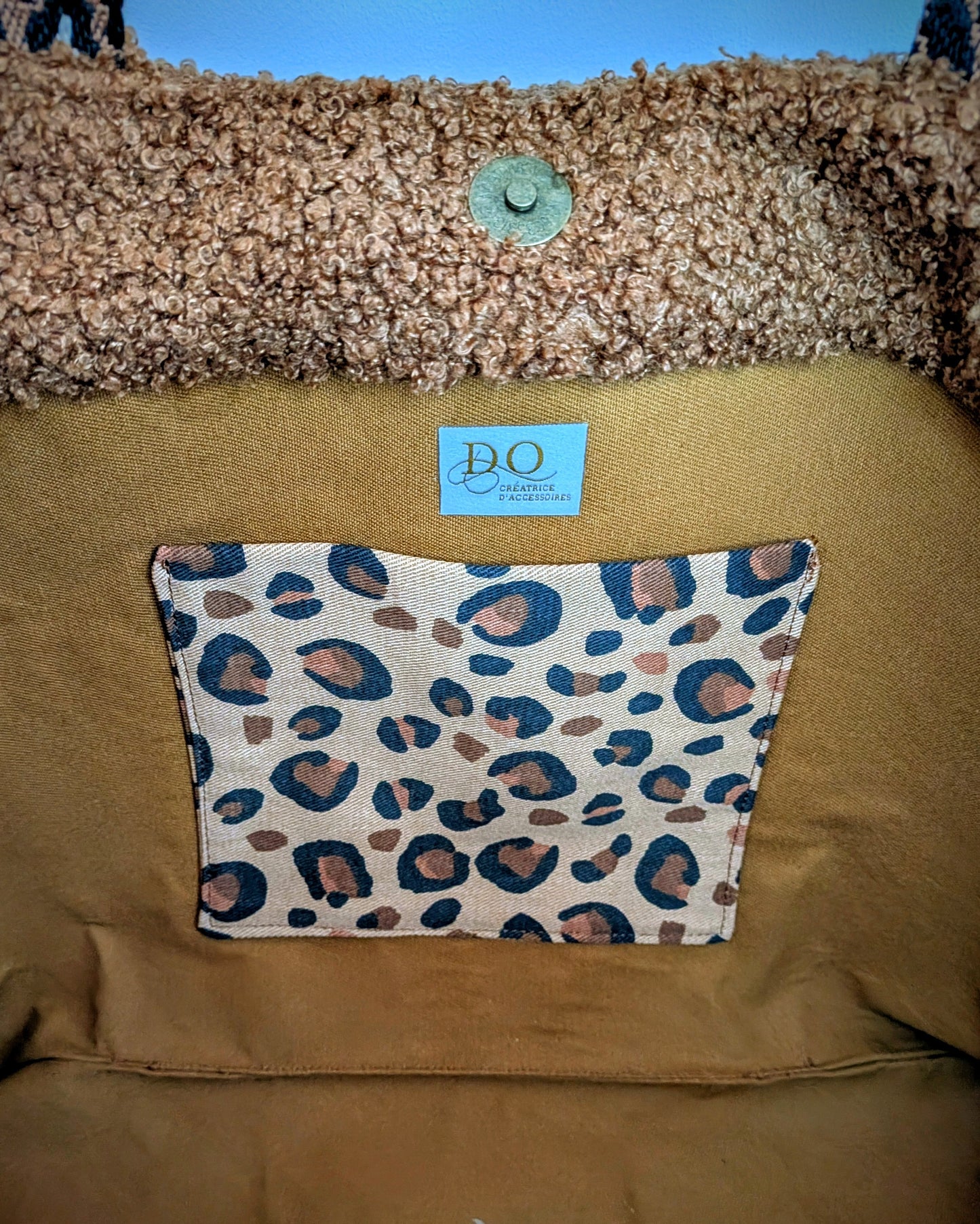 Sac oversize en moumoute marron - doux, spacieux et 100% fait-main (Copie)