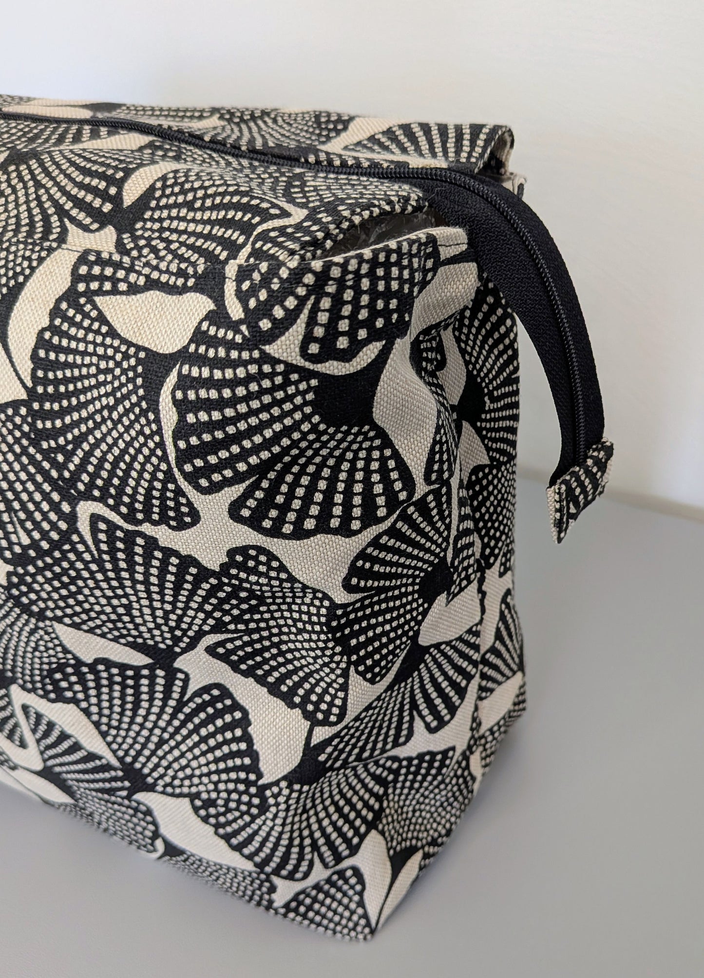 Trousse de toilette grand format – Ginkop noir/beige - pratique, spacieuse et artisanale (Copie)