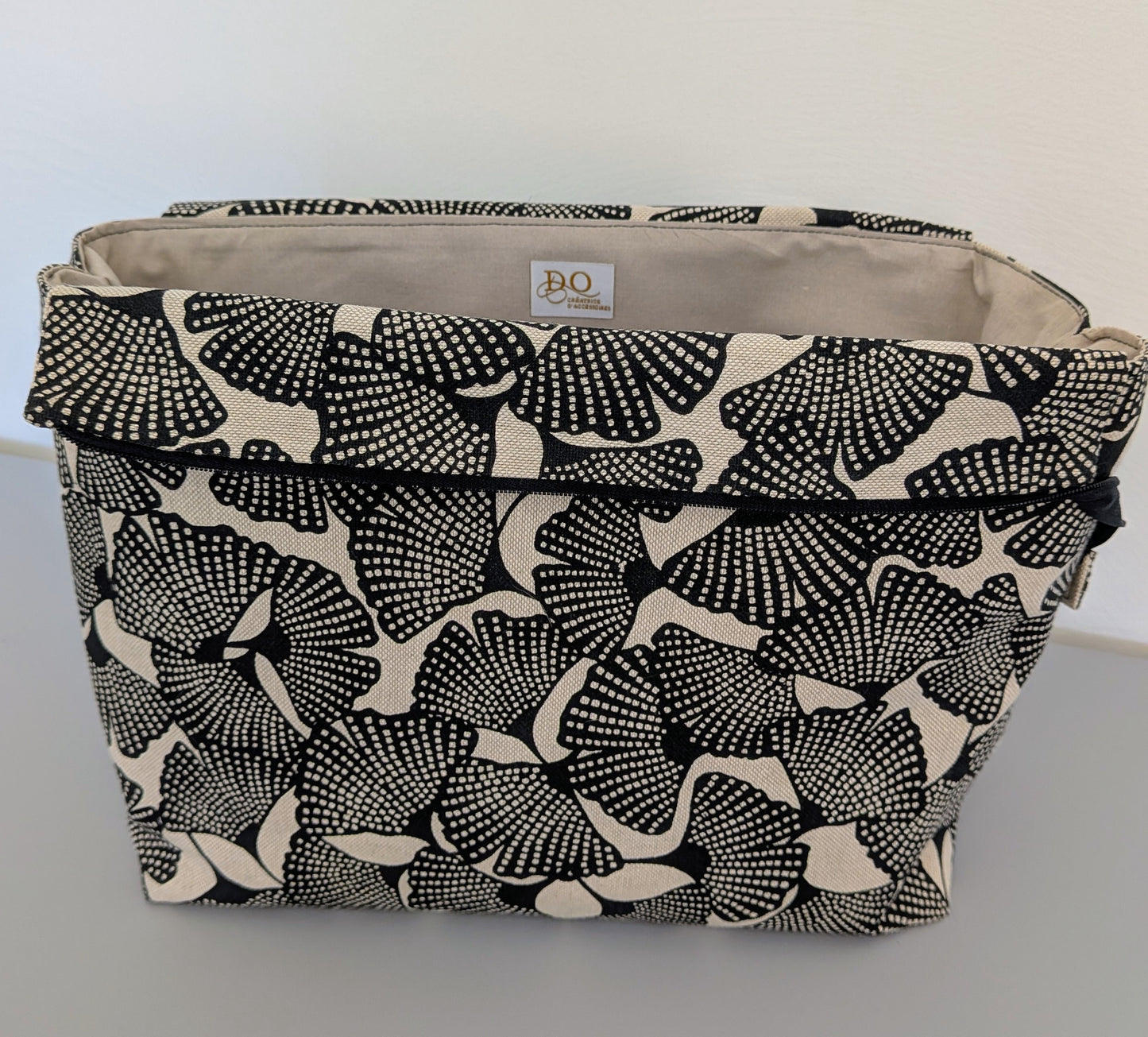 Trousse de toilette grand format – Ginkop noir/beige - pratique, spacieuse et artisanale (Copie)