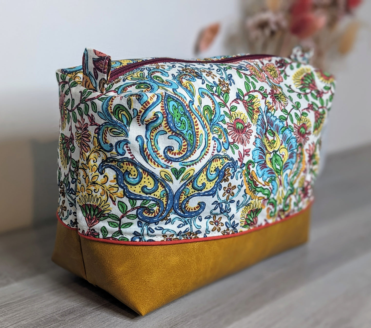 Trousse de toilette Flower / Moutarde